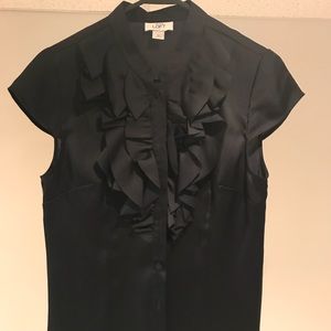 Ann Taylor Loft Navy Blouse